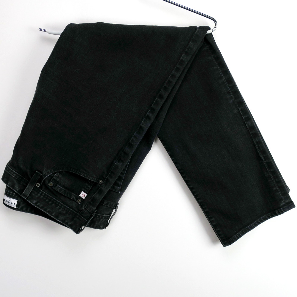 AG Adriano Goldschmied B-Type III Easy Jeans Mens 38x29 Black Stretch Denim